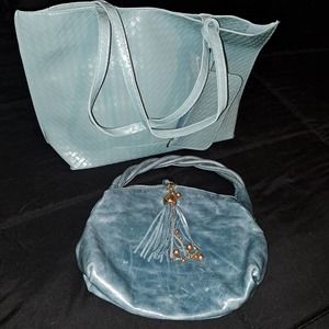 Two Blue for you - 2 purses in shades of Blue
